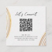 Modernes Gold Glitzer QR Code Abstraktes Muster Quadratische Visitenkarte (Rückseite)