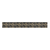 Modernes Gold Glitzer Schwarzes Marmor Ripsband (Vorderseite)