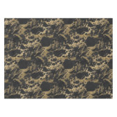 Modernes Gold Glitzer Schwarzes Marmor Tischdecke (Vorderseite (Horizontal))