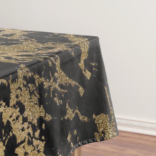 Modernes Gold Glitzer Schwarzes Marmor Tischdecke (Beispiel)