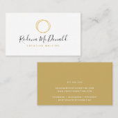 Modernes Gold Glitzer Scribble Visitenkarte (Vorne/Hinten)