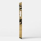 Modernes Gold Glitzer Script Monogram Case (Rückseite / Rechts)