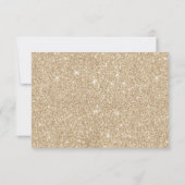 Modernes Gold Glitzer Song Request Wedding RSVP Karte (Rückseite)