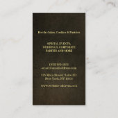 Modernes Gold Glitzer Whisk Bäckerei Visitenkarte (Rückseite)