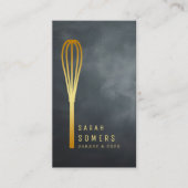 Modernes Gold Glitzer Whisk Bäckerei Visitenkarte (Vorderseite)