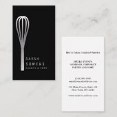 Modernes Gold Glitzer Whisk Bäckerei Visitenkarte (Vorne/Hinten)