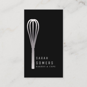 Modernes Gold Glitzer Whisk Bäckerei Visitenkarte