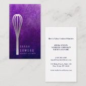 Modernes Gold Glitzer Whisk Bäckerei Visitenkarte (Vorne/Hinten)