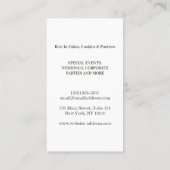 Modernes Gold Glitzer Whisk Bäckerei Visitenkarte (Rückseite)