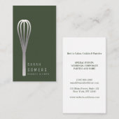 Modernes Gold Glitzer Whisk Bäckerei Visitenkarte (Vorne/Hinten)