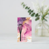 Modernes Gold Glitzer Whisk Bäckerei Visitenkarte (Stehend Vorderseite)