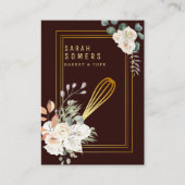 Modernes Gold Glitzer Whisk Bäckerei Visitenkarte (Vorderseite)