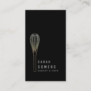 Modernes Gold-Glitzer-Whisk-Bäckerei Visitenkarte