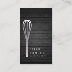 Modernes Gold Glitzer Whisk Bakeholz Visitenkarte