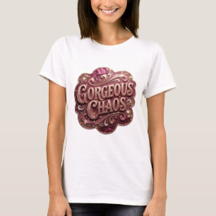 Modernes Gold GORGEOUS CHAOS Künstlerisches Motiv T-Shirt