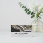 Modernes Gold & Gray Agate Geode Gemstone Visitenkarte (Stehend Vorderseite)
