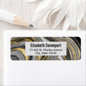 Modernes Gold & Gray Agate Geode Mineral (Insitu)