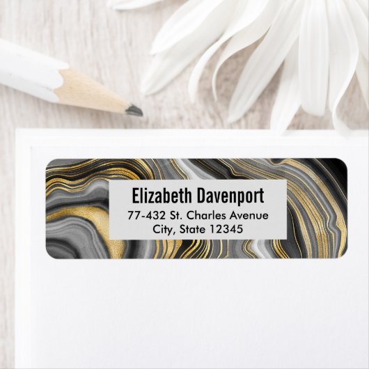 Modernes Gold & Gray Agate Geode Mineral (Insitu)