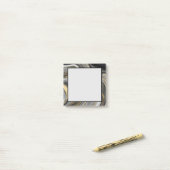 Modernes Gold & Gray Agate Geode Mineral Abstrakt Post-it Klebezettel (Auf Schreibtisch)