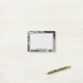 Modernes Gold & Gray Agate Geode Mineral Abstrakt Post-it Klebezettel (Auf Schreibtisch)