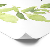 Modernes Gold Greenerity Wedding Willkommenszeiche Poster (Ecke)