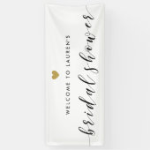 Modernes Gold Hearts Brautparty Willkommen Banner (Vertikal)