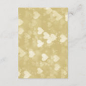 Modernes Gold Hearts Wedding RSVP (Rückseite)