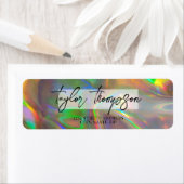 Modernes Gold Holographic Return-Address-Label (Insitu)
