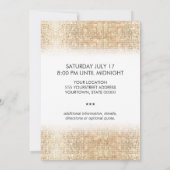 Modernes Gold Imitats Sequins Festivals Party Einladung (Rückseite)