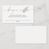 Modernes Gold-Kalligrafie-Windeln Begleitkarte (Vorne/Hinten)