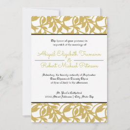 Modernes Gold-Leaf-12x18Hochzeitseinladung Einladung
