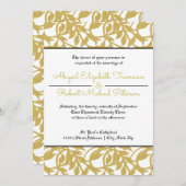 Modernes Gold-Leaf-12x18Hochzeitseinladung Einladung (Vorne/Hinten)