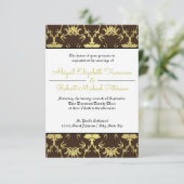 Modernes Gold Leaf-3x5Wedding Einladung (Stehend Vorderseite)