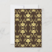 Modernes Gold Leaf-3x5Wedding Einladung (Rückseite)