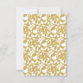 Modernes Gold Leaf-3x5Wedding Einladung (Rückseite)