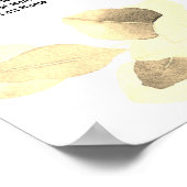 Modernes Gold Leaf Hochzeitsdiagramm Poster (Ecke)