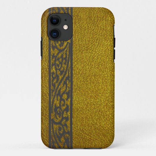 Modernes Gold Leather Case-Mate iPhone Hülle (Rückseite)