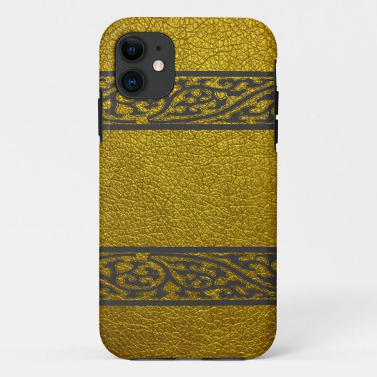 Modernes Gold Leather Case-Mate iPhone Hülle (Rückseite)