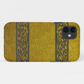 Modernes Gold Leather Case-Mate iPhone Hülle (Rückseite (Horizontal))