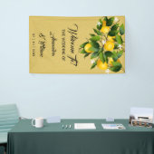 Modernes Gold Lemon Frucht | Hochzeit Banner (Messeveranstaltung)