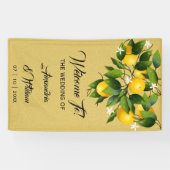 Modernes Gold Lemon Frucht | Hochzeit Banner (Horizontal)