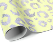 Modernes Gold Leopard Print Yellow Minze Design Geschenkpapier (Rolleneckpunkt)