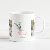 Modernes Gold Letter L-Blume | Monogramm für zwei  Kaffeetasse