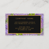 Modernes Gold Lila - Ihre Text-Business-Karte Visitenkarte (Rückseite)