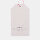 Modernes Gold-Lit Tree Foto Weihnachtsschrei Rot Geschenkanhänger (Rückseite)