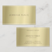 Modernes Gold Look Einfache Berufliche Vorlage Visitenkarte (Vorne/Hinten)