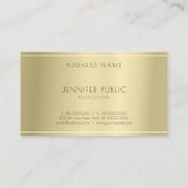 Modernes Gold Look Einfache Berufliche Vorlage Visitenkarte (Rückseite)