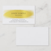 Modernes Gold Look Minimalistisches Design Berufli Visitenkarte (Vorne/Hinten)