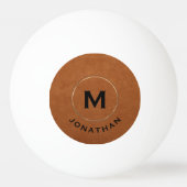 Modernes Gold Luxus Monogramm Tischtennisball (Vorderseite)