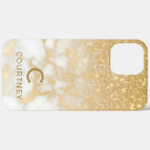 Modernes Gold-Marmor Case-Mate iPhone Hülle (Hinten (horizontal))